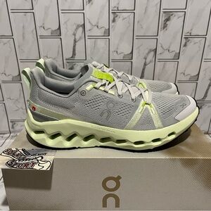 New On Cloud Cloudsurfer Trail Grey Mint Green Running Shoes Sneakers Womens